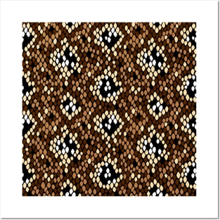 Snakeskin Pattern (Brown) Posters and Art